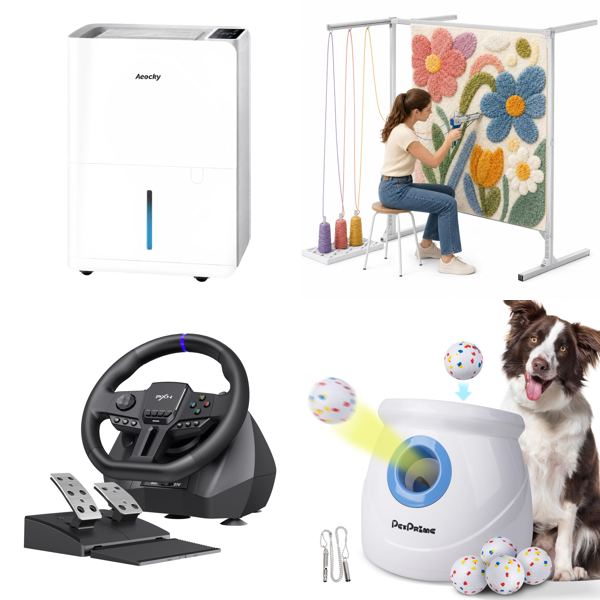 Source photograph for Pallet – Home, Garden & Catering – Dehumidifier, Racing Wheel, Tufting Frame, Waterfall Kits, Hedge Trimmers