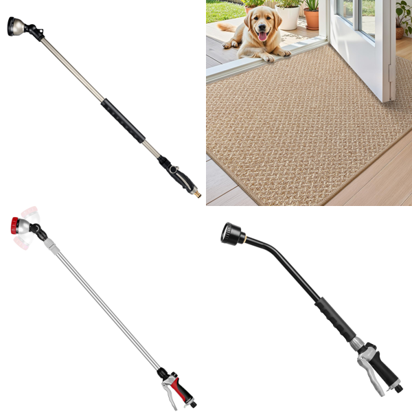 Source photograph for Pallet – Garden Accessories – Watering Lances, Indoor Door Mats, Tension Rods