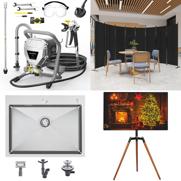 Source photograph for Pallet – Home Furnishings – Paint Sprayer, Kitchen Sink, Room Divider, Ceiling Fan, Vanity Mirrors, Insect Screens