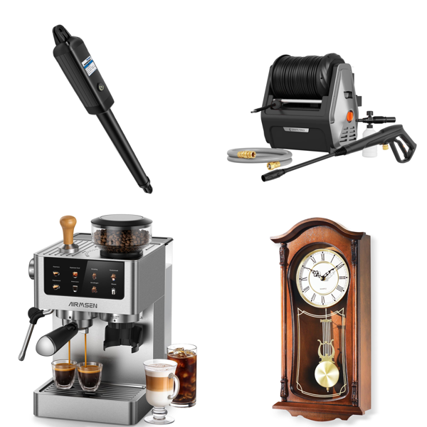 Source photograph for Pallet – Mixed Home & Garden Goods – Coffee Machines, Pressure Washers, Smartwatches, Sun Loungers