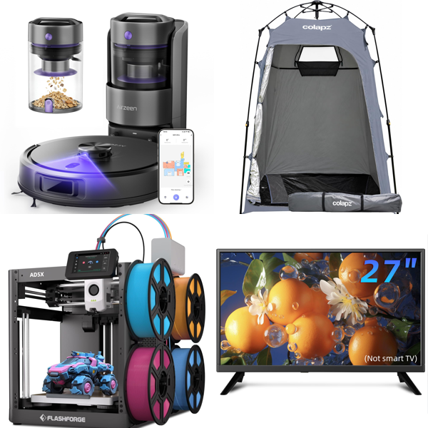 Source photograph for Pallet – Electronics & Home Equipment – Robot Vacuums, 3D Printer, Televisions, Fans