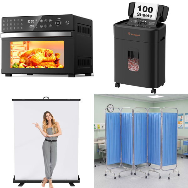 Source photograph for Pallet – Home Appliances – Air Fryer Oven, Shredder, Steam Mop, Mattress Topper, Pole Saw