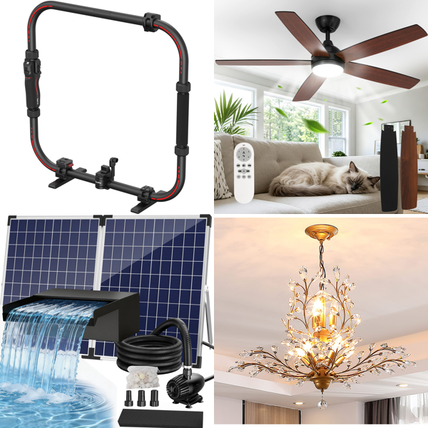 Source photograph for Pallet – Mixed Home Goods – Bathroom Mirrors, Lighting, Soundbar, Grass Trimmer