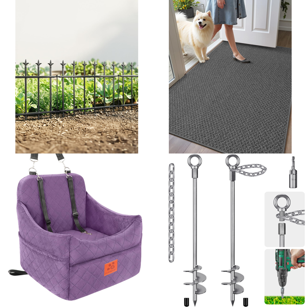 Source photograph for Pallet – Mixed Home & Garden Goods – Fence Panels, Dog Car Seats, Doormats, Clothes Rails, Mixing Bowls