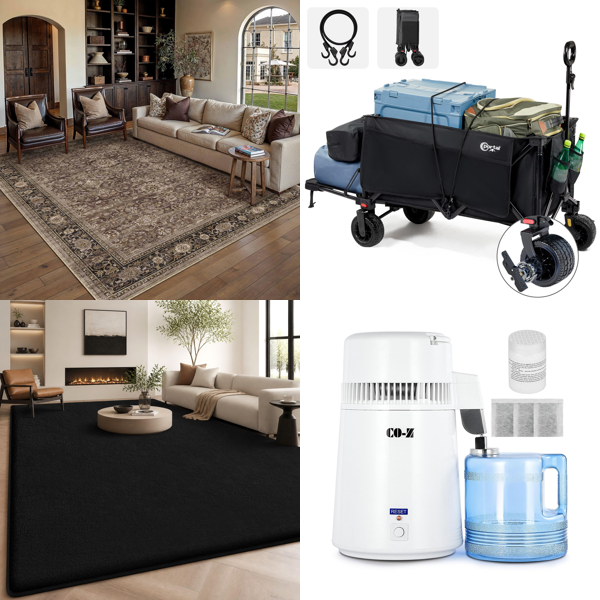 Source photograph for Pallet – Home Goods – Rugs, Transport Wagons, Water Distillers, Dog Ramps