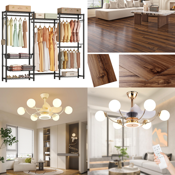Source photograph for Pallet – Lighting & Home Fixtures – Ceiling Fans, Light Fittings, Floor Tiles, Wardrobe Systems