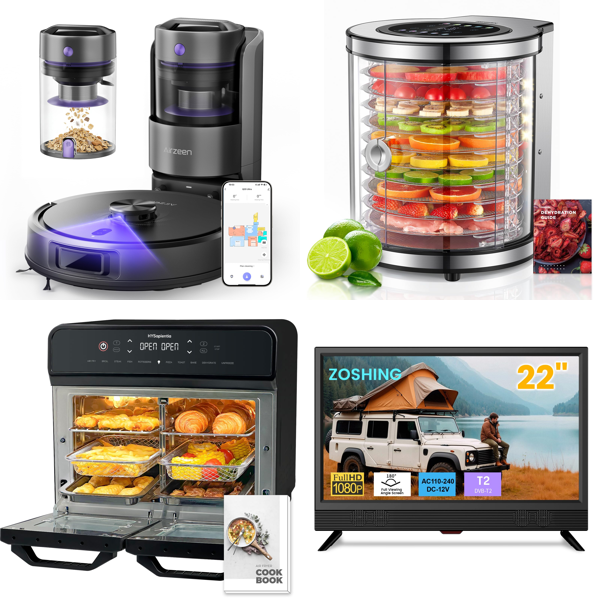 Source photograph for Pallet – Home Appliances – Robot Vacuums, Air Fryers, Food Dehydrators, Wet-Dry Vacuums