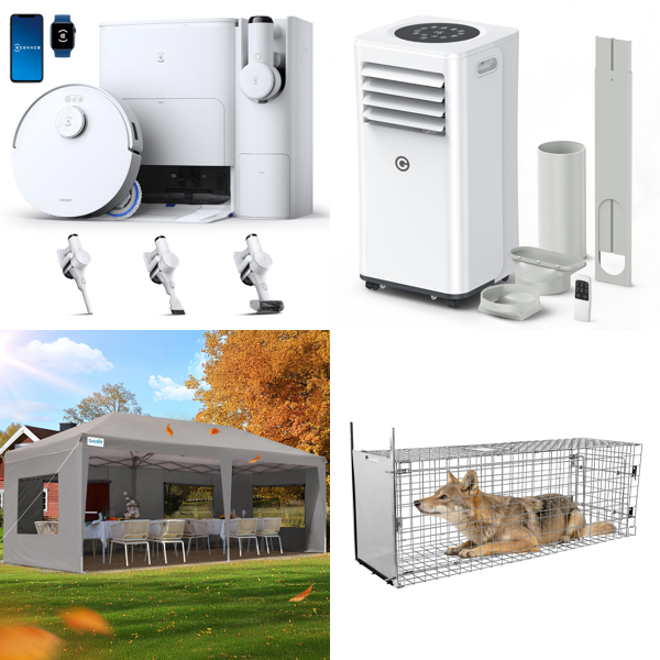 Source photograph for Pallet – Home Appliances – Robot Vacuum Cleaners, Portable Air Conditioners, Gazebos, Animal Traps