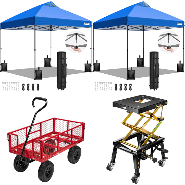 Source photograph for Pallet – Garden Equipment – Folding Canopies, Garden Carts, Motorcycle Lifts