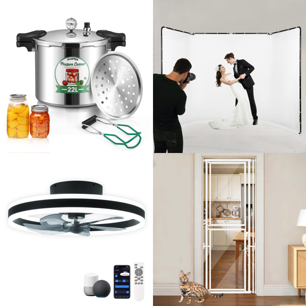 Source photograph for Pallet – Home, Garden & Events – Pressure Canners, Ceiling Fans, Tents, Pet Gates