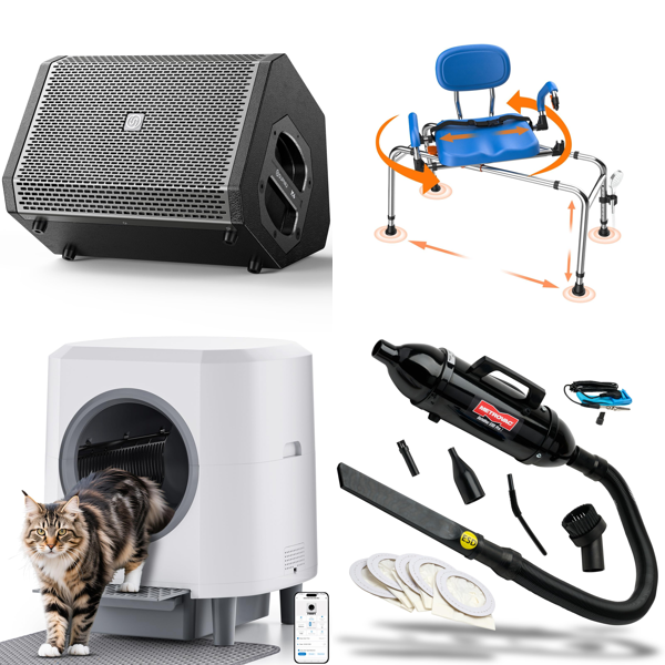 Source photograph for Pallet – Electronics, Home, Garden – Karaoke Systems, Soundbars, Vacuum Cleaners, Garden Tools