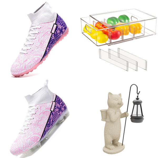 Source photograph for Pallet – Mixed Goods – Women's Denim Skirts, Football Boots, Organizers, Toy Kitchen Sets, Laundry Baskets