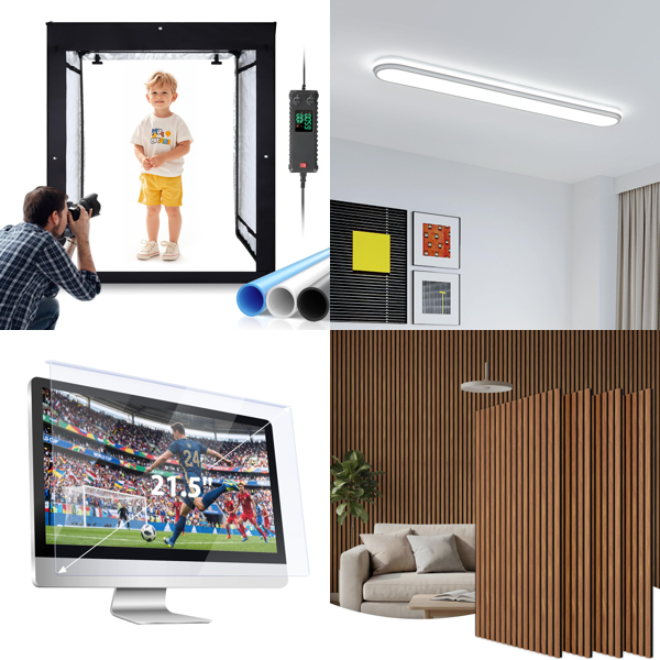 Source photograph for Pallet – Lighting & Equipment – LED Lights, Projection Screens, Wall Panels, Garden Accessories