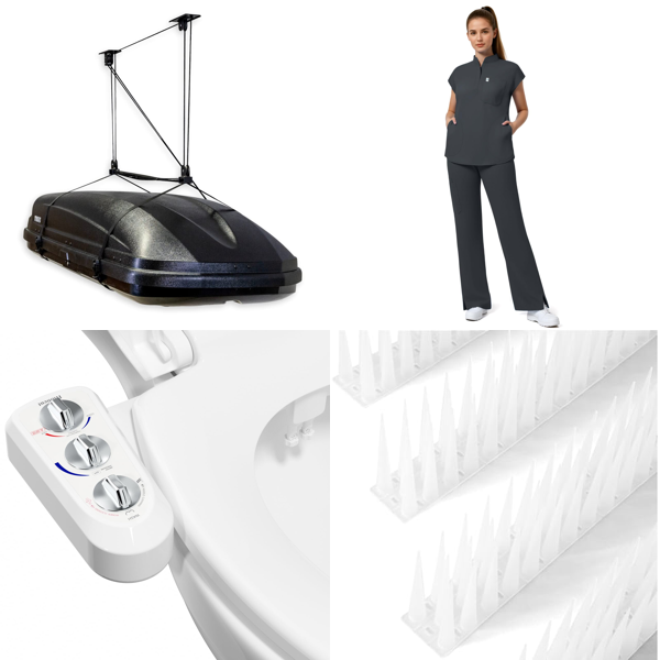 Source photograph for Pallet – Home & Garden – Storage Systems, Bidet Attachments, Medical Scrubs, Bird Deterrent Spikes