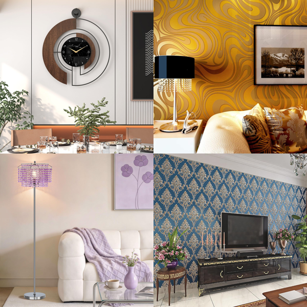 Source photograph for Pallet – Home Decor – Wall Clocks, Floor Lamps, Decorative Wallpaper, Bath Mats
