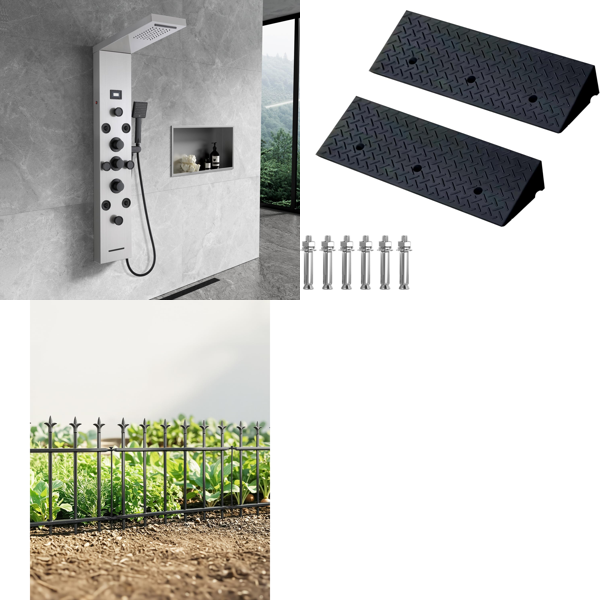 Source photograph for Pallet – Shower Equipment, Garden Fencing, Ramps – Shower Panel, Metal Fence Panels, Rubber Ramps