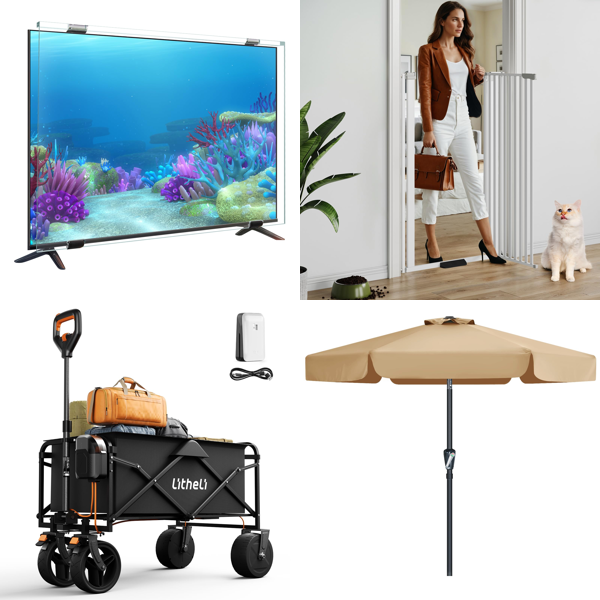 Source photograph for Pallet – Mixed Home & Garden – TV Screen Protectors, Garden Carts, Pet Gates
