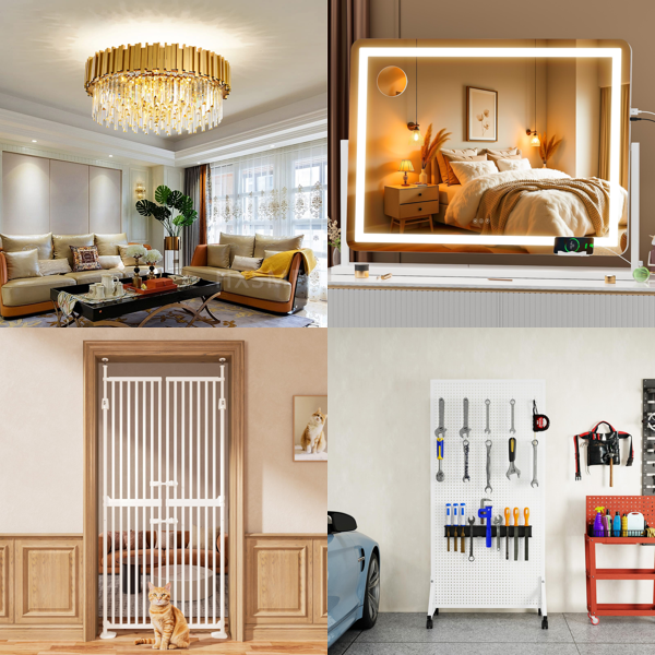 Source photograph for Pallet – Home & Garden – Crystal Chandeliers, Lighted Mirrors, Garden Shelves, Pet Playpens