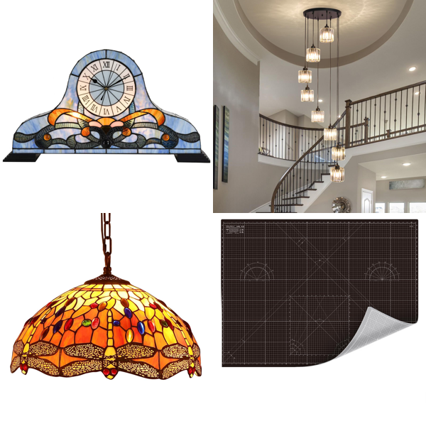 Source photograph for Pallet – Lighting & Home – Tiffany Lamps, Crystal Chandeliers, Mirrors, Air Fryer Oven, Live Animal Trap