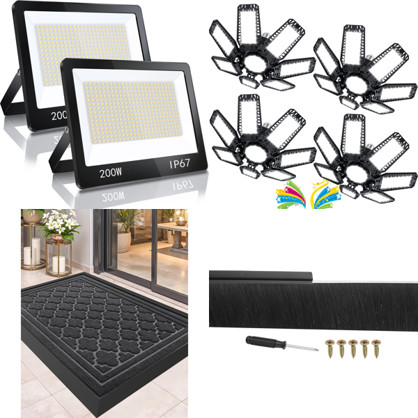 Source photograph for Pallet – Lighting & Home Accessories – Flood Lights, Garage Lights, Door Mats, Bath Mats