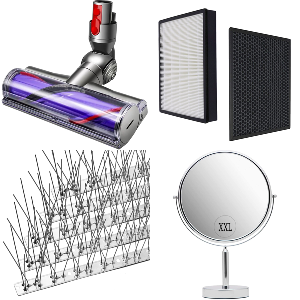 Source photograph for Pallet – Home Equipment – Vacuum Cleaner Heads, Filters, Bird Spikes, Mirrors, Ventilation Fans