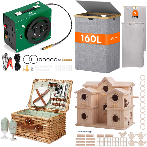 Source photograph for Pallet – Home, Garden & Kitchen – Compressors, Baskets, Curtains, Bakeware, Juicers