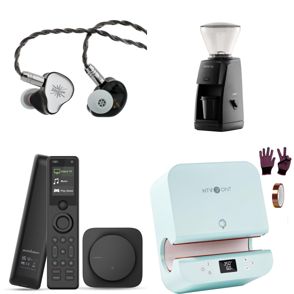 Source photograph for Pallet – Electronics & Home – Earphones, Remote Controls, Coffee Grinder, Heat Press, Router, Camera Accessories, Dinnerware