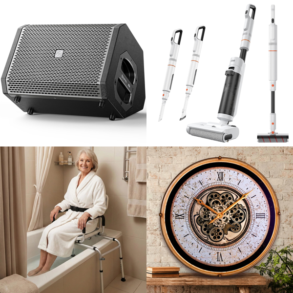 Source photograph for Pallet – Home Equipment & Garden – Karaoke Systems, Vacuum Cleaners, Lawn Mowers, Bath Transfer Benches, Umbrellas