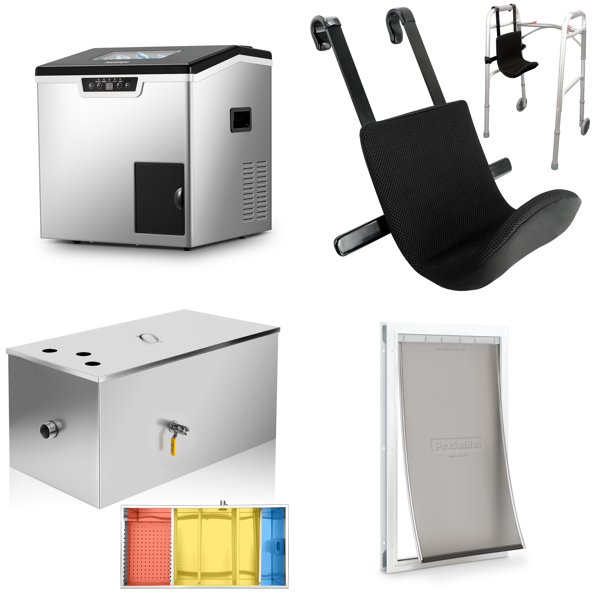 Source photograph for Pallet – Mixed Commercial Equipment – Ice Makers, Grease Traps, Espresso Machines, Garden Products