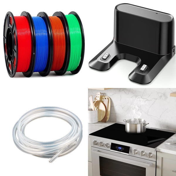 Source photograph for Pallet – Mixed Goods – 3D Printer Filaments, Silicone Tubes, Kitchen Accessories, Lighting, Decor