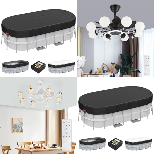 Source photograph for Pallet – Home Accessories – Pool Covers, Ceiling Fans with Lights, Telescopic Rods