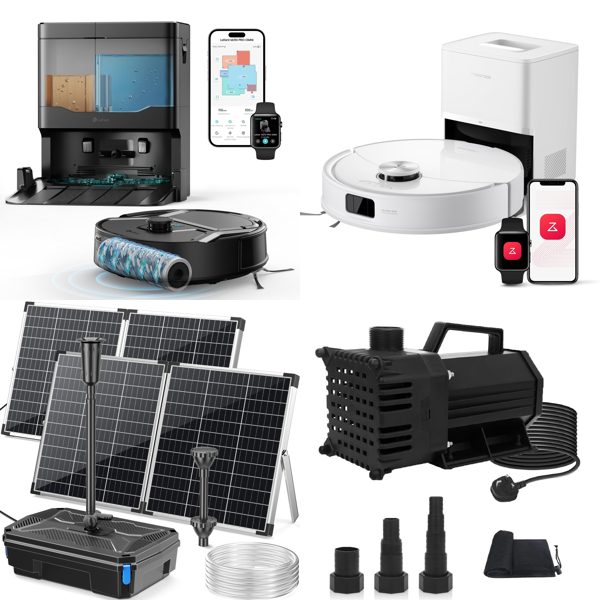 Source photograph for Pallet – Home & Garden Appliances – Robot Vacuums, Garden Pumps, Garden Shredders