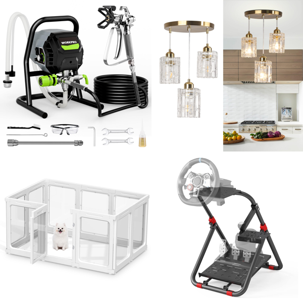 Source photograph for Pallet – Mixed Goods – Paint Sprayers, Fans, Mattresses, Cooker Hoods