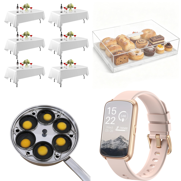 Source photograph for Pallet – Mixed Homeware & Apparel – Tablecloths, Cookware, Serving Trays, Women's Clothing, Fitness Trackers