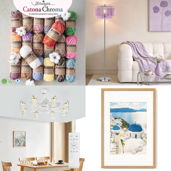 Source photograph for Pallet – Home Furnishings – Cotton Yarn, Ceiling Fan Lights, Floor Lamp, Picture Frames, Umbrellas