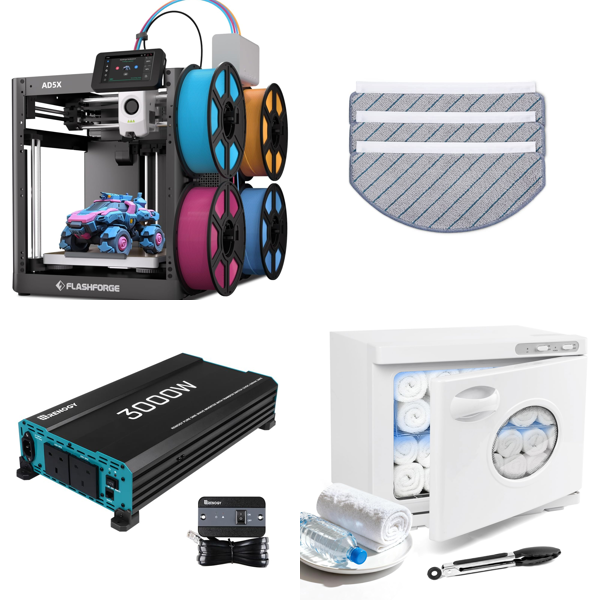 Source photograph for Pallet – Electronics & Home – 3D Printer, Solar Inverter, Robot Vacuum Cleaner