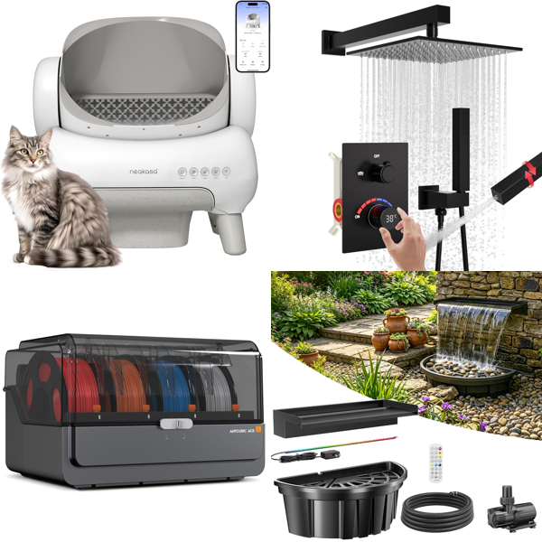 Source photograph for Pallet – Mixed Goods – Automatic Cat Litter Tray, Air Purifier, Coffee Machine, Cooling Fan