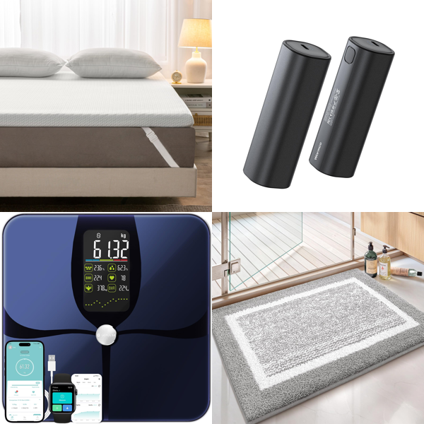 Source photograph for Pallet – Mixed Home & Leisure – Mattress Topper, Smart Scale, Hand Warmers, Bath Mat, Dog Bed