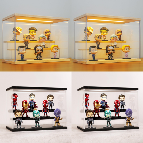 Source photograph for Pallet – Collectible Display Cases – Acrylic Cases with Lights, 6 Tiers, Clear, Black, White