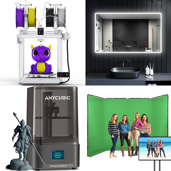 Source photograph for Pallet – Technology & Equipment – 3D Printers, Illuminated Mirror, Green Screen, Ceiling Fan, Wash Station
