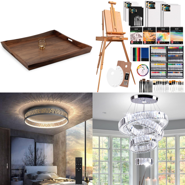 Source photograph for Pallet – Mixed Household Goods – Lighting, Art Sets, Mirrors, Auto Parts, Kitchen Accessories