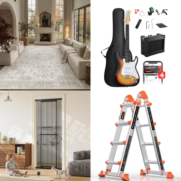 Source photograph for Pallet – Home & Garden – Rugs, Mirrors, Ladders, Stand Mixers, Solar Panels