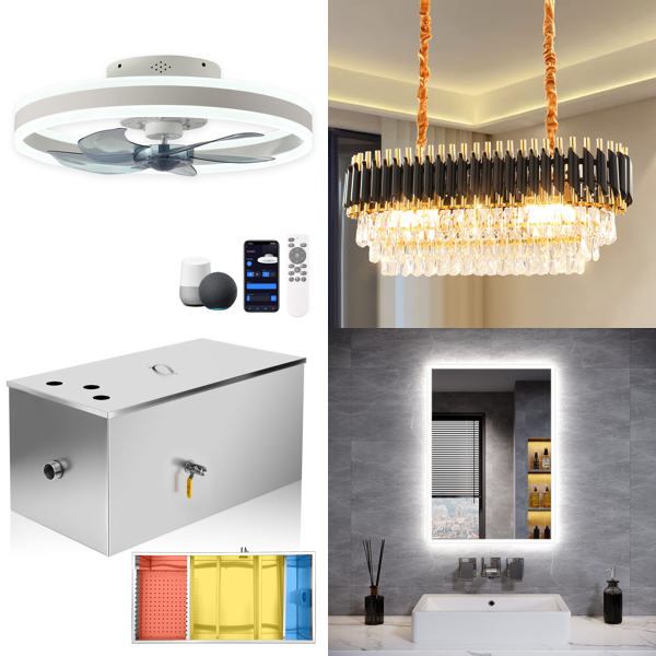 Source photograph for Pallet – Home, Workshop & Commercial Equipment – Fans, Mirrors, Shredders, Cookware