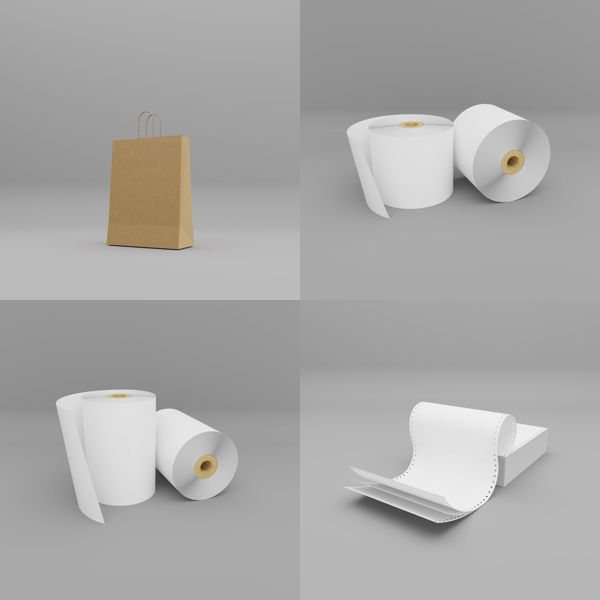 Source photograph for Pallet – Office Paper & Supplies – Thermal Rolls, Till Rolls, Listing Paper, Paper Carrier Bags