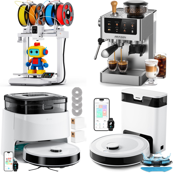Source photograph for Pallet – Electronics & Home Appliances – 3D Printers, Robot Vacuums, Coffee Machines, Car Fridges