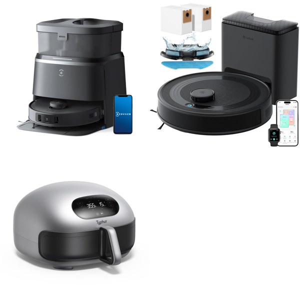 Source photograph for Pallet – Robot Vacuums, Air Fryer – Robot Vacuums, Mops, Air Fryer