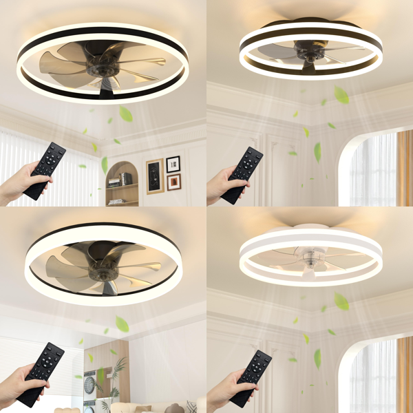 Source photograph for Pallet – Ceiling Fans With Lighting – Black And White Fans, Remote Controls, LED Lighting, Smart App Control
