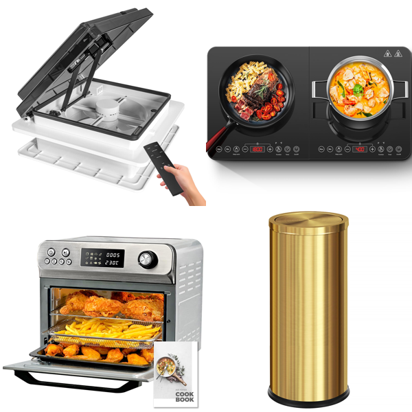 Source photograph for Pallet – Kitchen & Garden Equipment – Air Fryers, Induction Hobs, Waste Bins, Hedge Trimmers