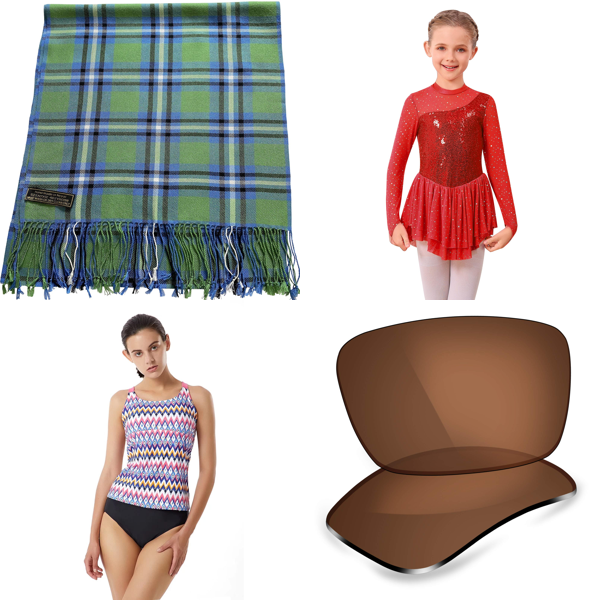 Source photograph for Pallet – Mixed Apparel & Accessories – Swimwear, Sunglasses, Sports Leggings, Cycling Shorts, Scarves