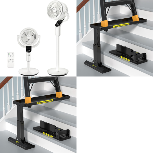 Source photograph for Pallet – Fans & Ladder Equipment – Standing Fan, Foldable Ladder Levelers